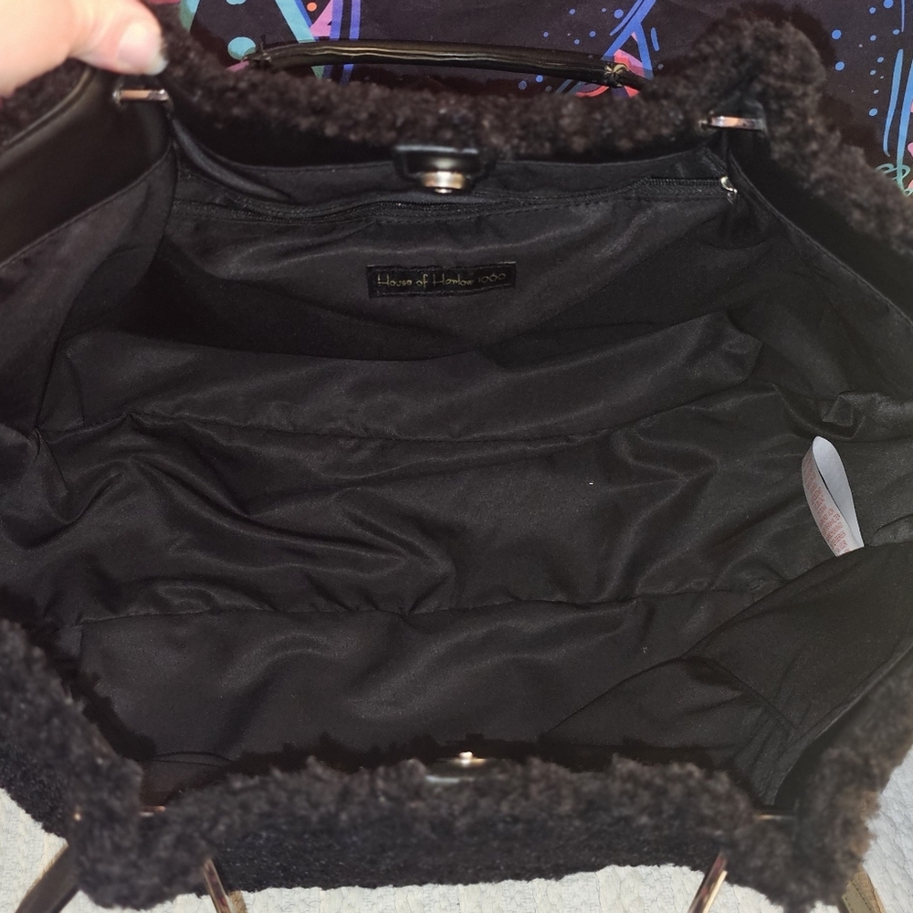 House of Harlow 1960 Sherpa Weekender Satchel Bag - Picture 15 of 16